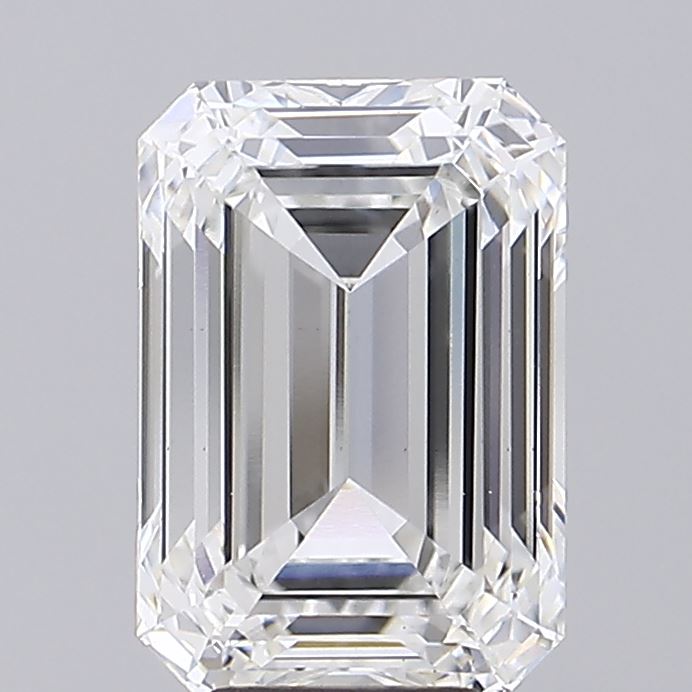 6.03 Carat Emerald Shaped, Ideal Cut, F Color, VS1 Clarity, IGI Certified Lab Grown Diamond