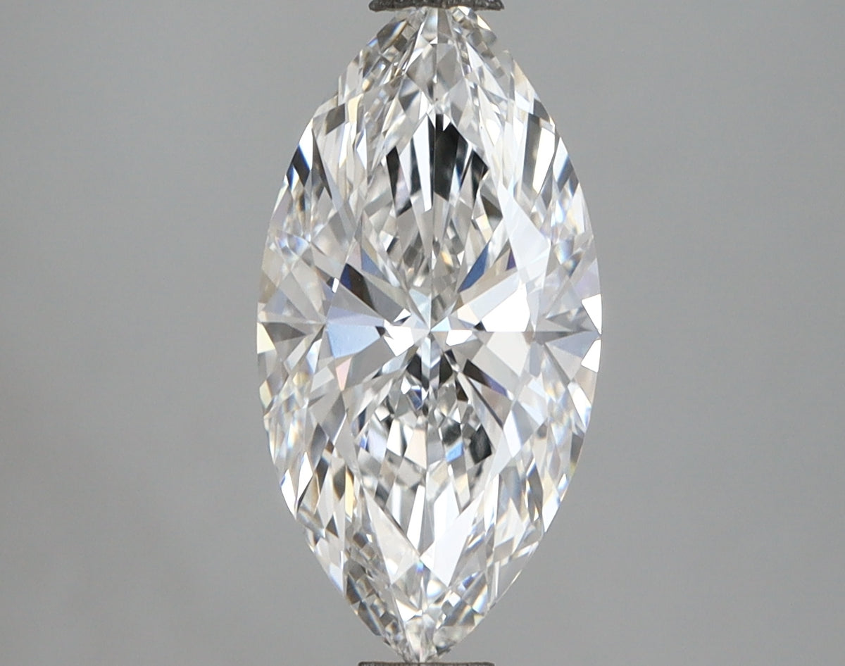 1.08 Carat Marquise Shaped, Ideal Cut, D Color, VVS2 Clarity, IGI Certified Lab Grown Diamond