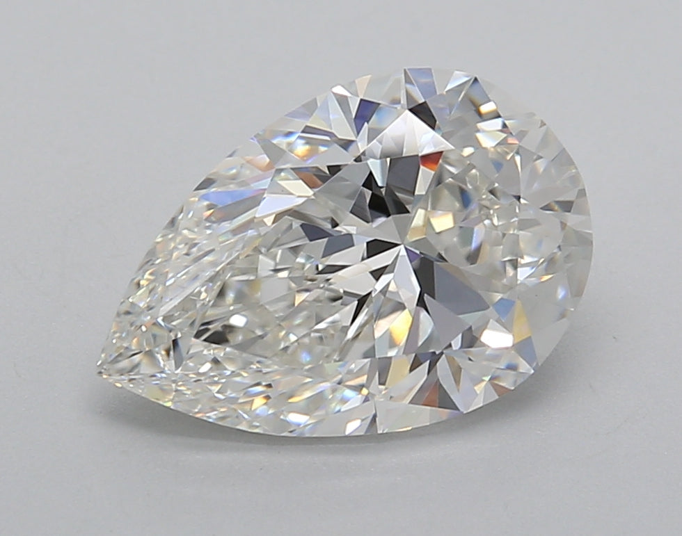 2.73 Carat Pear Shaped, Excellent Cut, F Color, VVS2 Clarity, IGI Certified Lab Grown Diamond