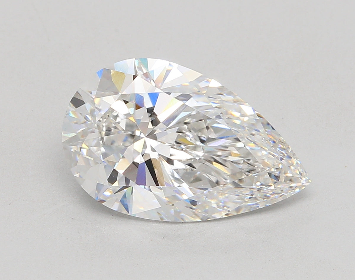 4.74 Carat Pear Shaped, Ideal Cut, E Color, VS1 Clarity, IGI Certified Lab Grown Diamond