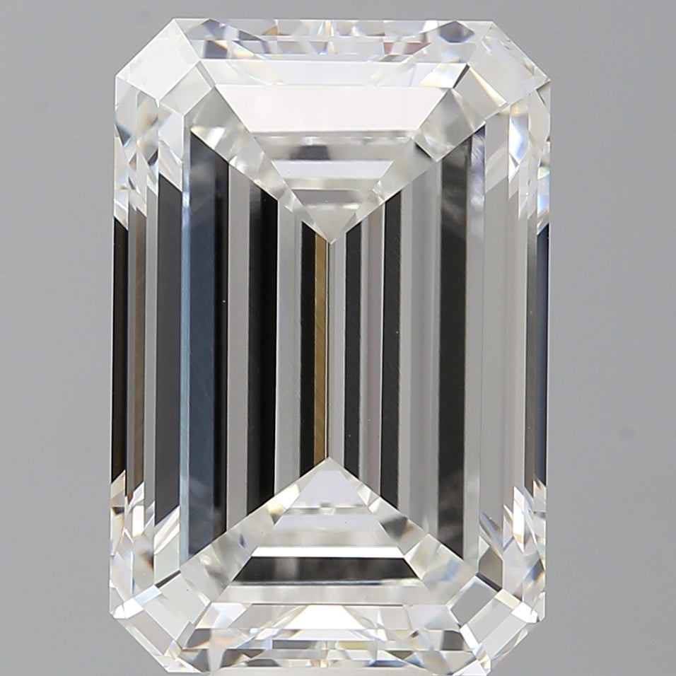 12.53 Carat Emerald Shaped, Ideal Cut, F Color, VVS2 Clarity, IGI Certified Lab Grown Diamond