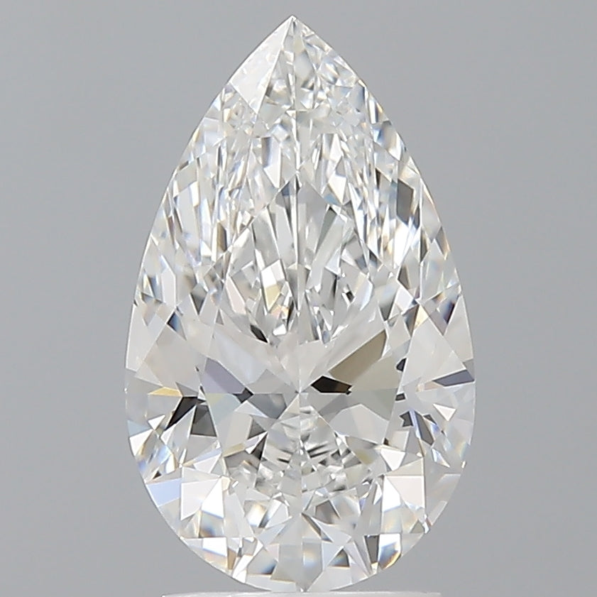 2.54 Carat Pear Shaped, Ideal Cut, E Color, VVS2 Clarity, IGI Certified Lab Grown Diamond
