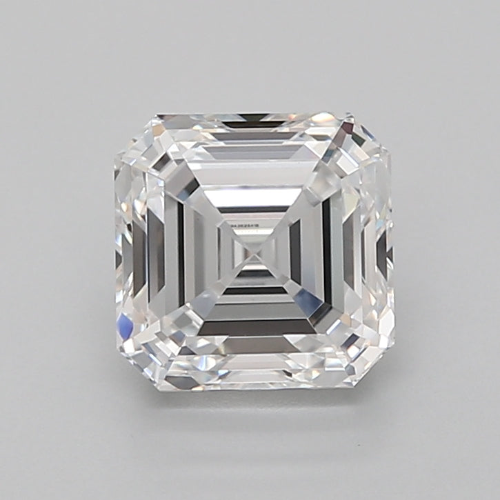 2.09 Carat Asscher Shaped, Ideal Cut, D Color, VVS2 Clarity, IGI Certified Lab Grown Diamond