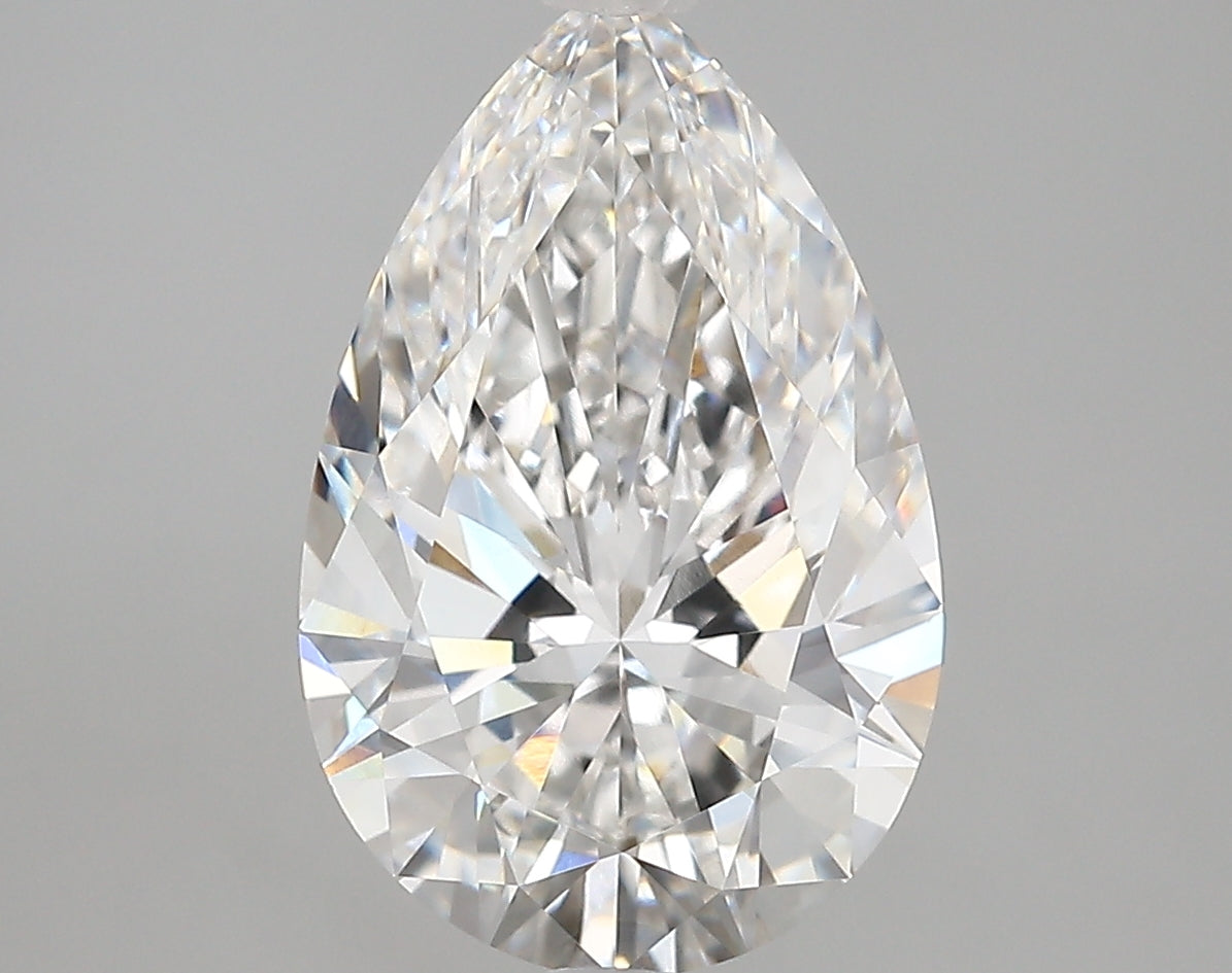 4.11 Carat Pear Shaped, Very Good Cut, F Color, VVS1 Clarity, IGI Certified Lab Grown Diamond