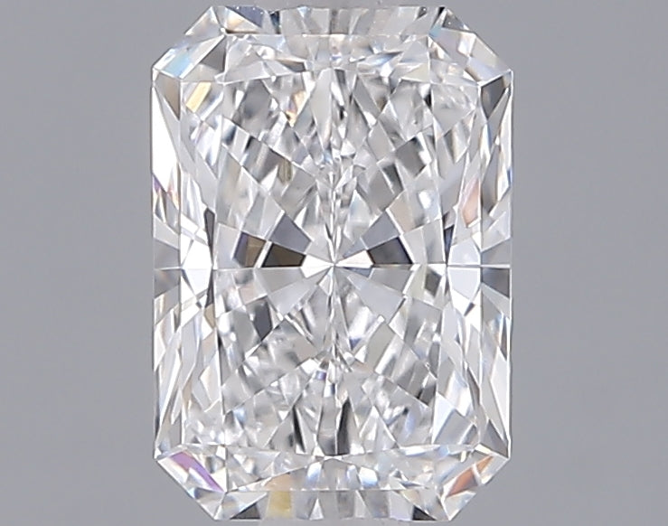 1.54 Carat Radiant Shaped, Ideal Cut, D Color, VVS2 Clarity, IGI Certified Lab Grown Diamond