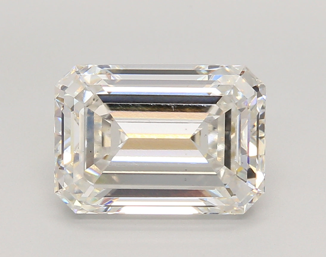 4.09 Carat Emerald Shaped, Ideal Cut, F Color, VS1 Clarity, IGI Certified Lab Grown Diamond