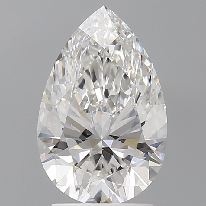 2.50 Carat Pear Shaped, Ideal Cut, E Color, VVS2 Clarity, IGI Certified Lab Grown Diamond