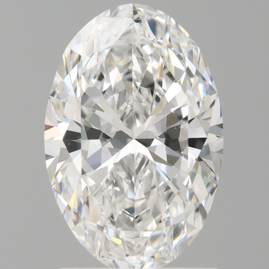 1.60 Carat Oval Shaped, Ideal Cut, D Color, VVS2 Clarity, IGI Certified Lab Grown Diamond