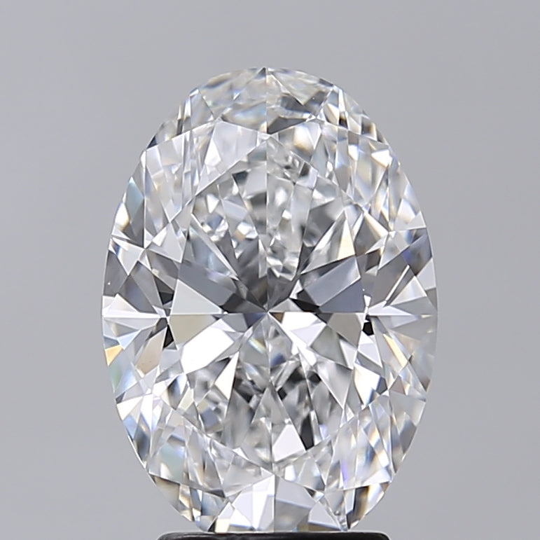 3.52 Carat Oval Shaped, Excellent Cut, D Color, VVS2 Clarity, IGI Certified Lab Grown Diamond