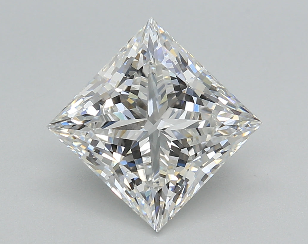 3.02 Carat Princess Shaped, Ideal Cut, E Color, VVS2 Clarity, IGI Certified Lab Grown Diamond