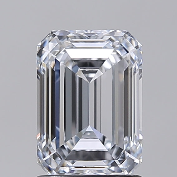 1.51 Carat Emerald Shaped, Ideal Cut, F Color, VVS2 Clarity, IGI Certified Lab Grown Diamond