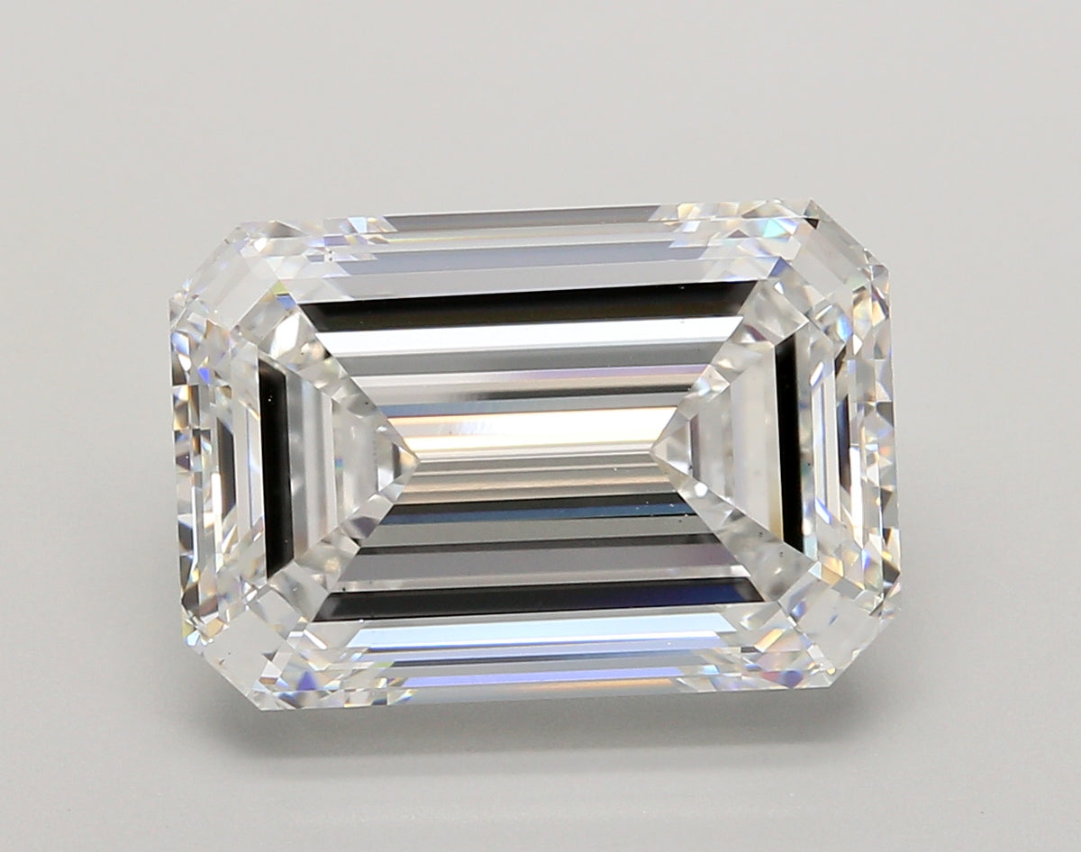 10.03 Carat Emerald Shaped, Ideal Cut, E Color, VS1 Clarity, IGI Certified Lab Grown Diamond