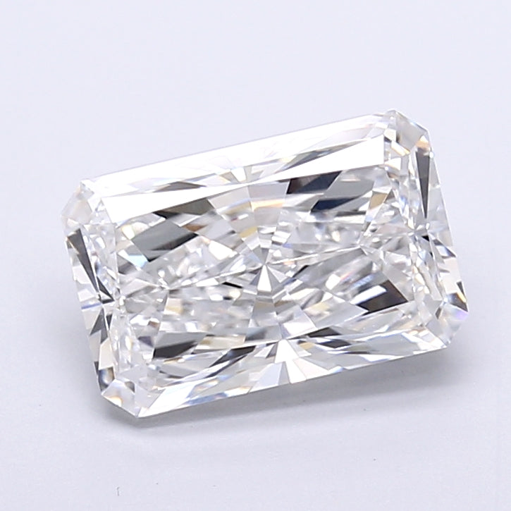 4.11 Carat Radiant Shaped, Very Good Cut, D Color, VVS2 Clarity, IGI Certified Lab Grown Diamond