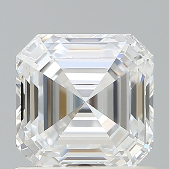 1.01 Carat Asscher Shaped, Ideal Cut, E Color, VVS2 Clarity, IGI Certified Lab Grown Diamond