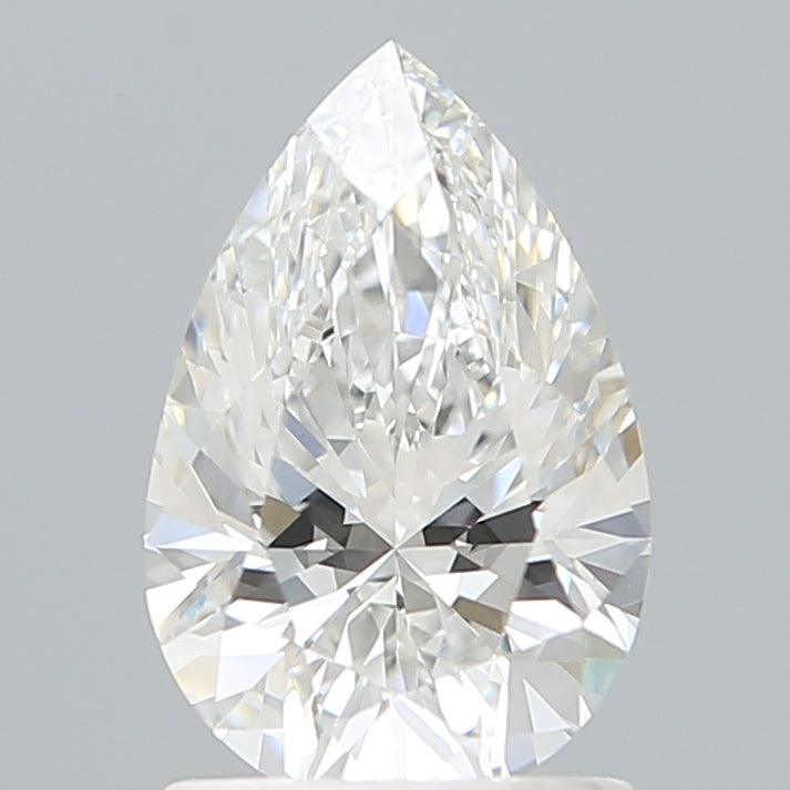 1.50 Carat Pear Shaped, Excellent Cut, E Color, VVS2 Clarity, IGI Certified Lab Grown Diamond