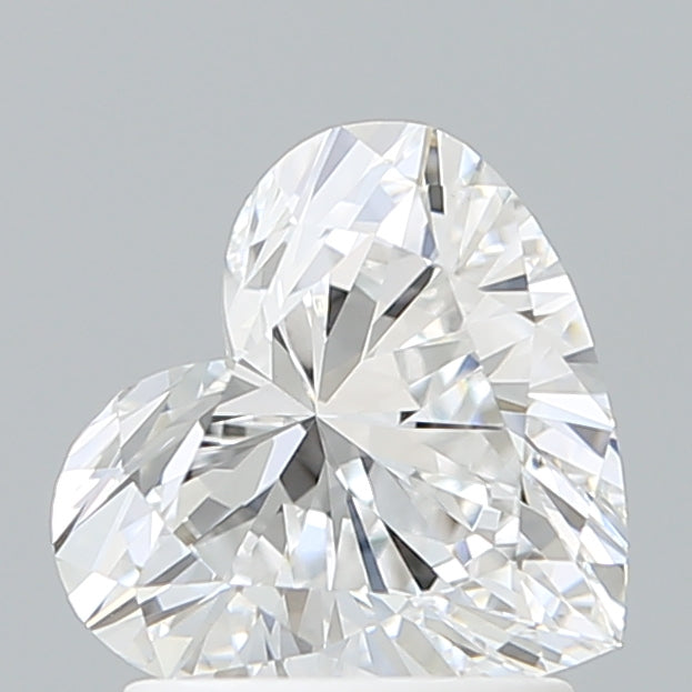 1.50 Carat Heart Shaped, Ideal Cut, D Color, VVS2 Clarity, IGI Certified Lab Grown Diamond
