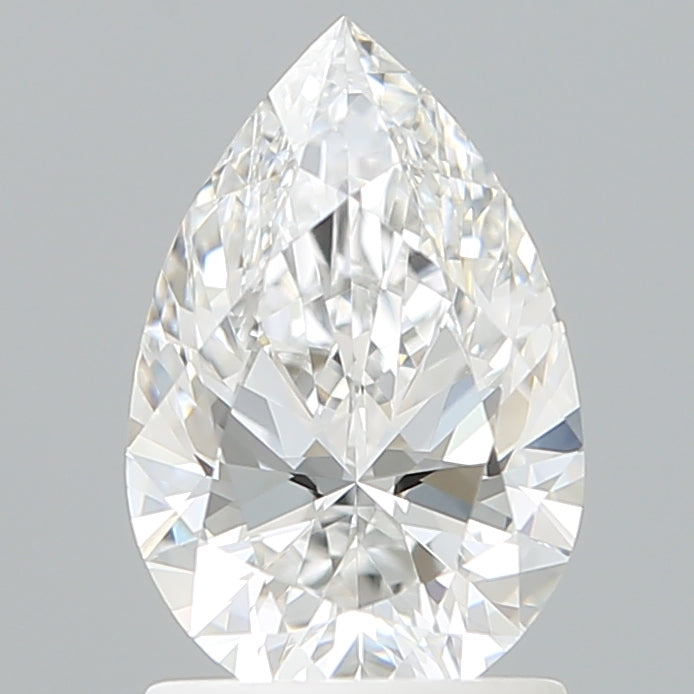 1.50 Carat Pear Shaped, Ideal Cut, E Color, VVS2 Clarity, IGI Certified Lab Grown Diamond