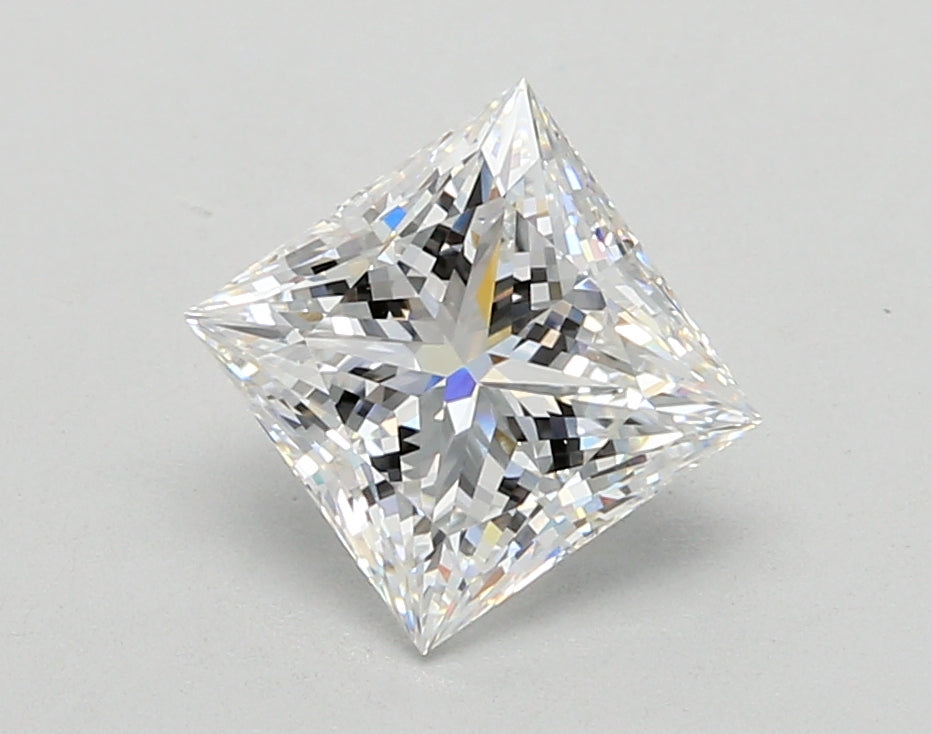 2.05 Carat Princess Shaped, Ideal Cut, E Color, VVS2 Clarity, IGI Certified Lab Grown Diamond