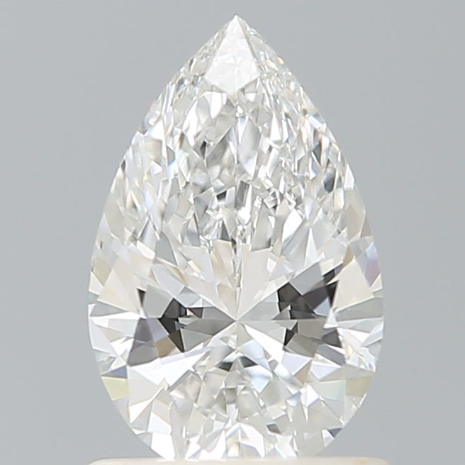 1.08 Carat Pear Shaped, Excellent Cut, F Color, VVS2 Clarity, IGI Certified Lab Grown Diamond