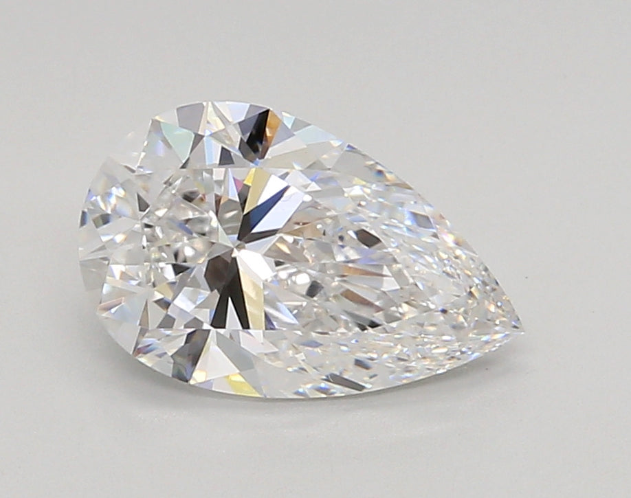 2.00 Carat Pear Shaped, Ideal Cut, E Color, VVS2 Clarity, IGI Certified Lab Grown Diamond