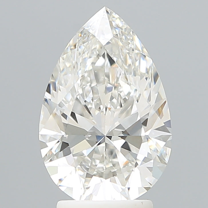3.17 Carat Pear Shaped, Ideal Cut, F Color, VVS2 Clarity, IGI Certified Lab Grown Diamond