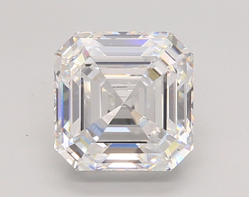 3.05 Carat Asscher Shaped, Ideal Cut, D Color, VS1 Clarity, IGI Certified Lab Grown Diamond