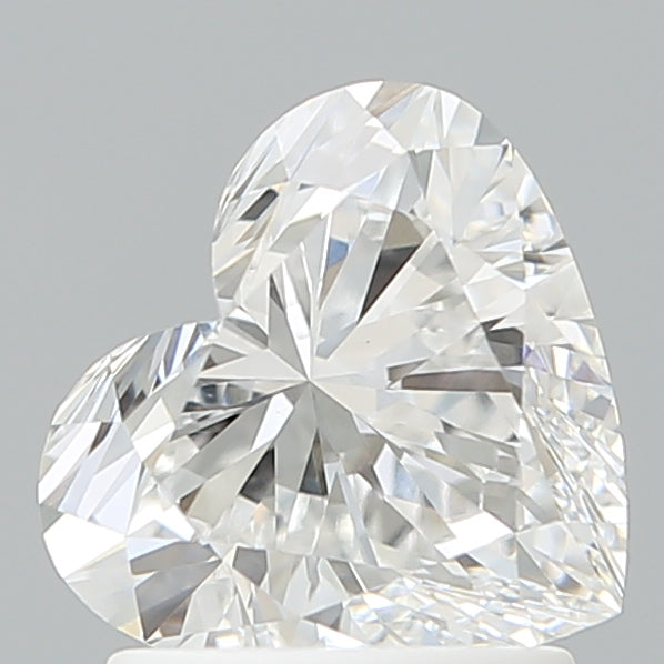 1.55 Carat Heart Shaped, Ideal Cut, D Color, VVS2 Clarity, IGI Certified Lab Grown Diamond