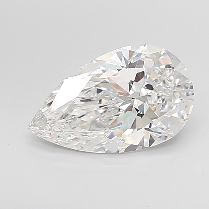 3.04 Carat Pear Shaped, Ideal Cut, D Color, VVS2 Clarity, IGI Certified Lab Grown Diamond