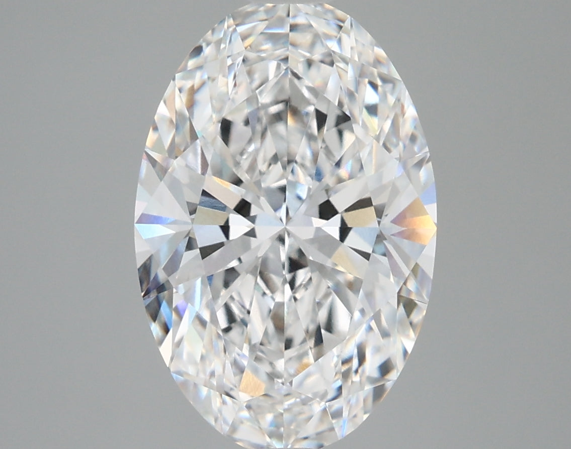 4.15 Carat Oval Shaped, Very Good Cut, D Color, VVS2 Clarity, IGI Certified Lab Grown Diamond