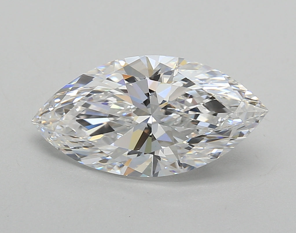 2.01 Carat Marquise Shaped, Excellent Cut, D Color, VVS2 Clarity, IGI Certified Lab Grown Diamond
