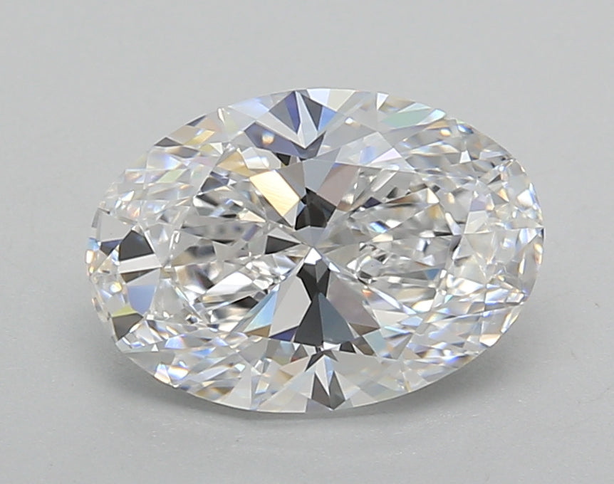 2.02 Carat Oval Shaped, Excellent Cut, D Color, VVS2 Clarity, IGI Certified Lab Grown Diamond