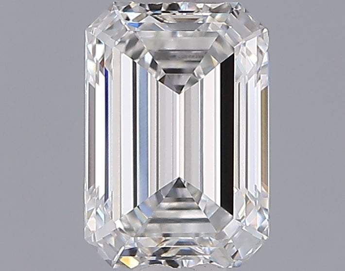 1.25 Carat Emerald Shaped, Ideal Cut, E Color, VVS1 Clarity, IGI Certified Lab Grown Diamond