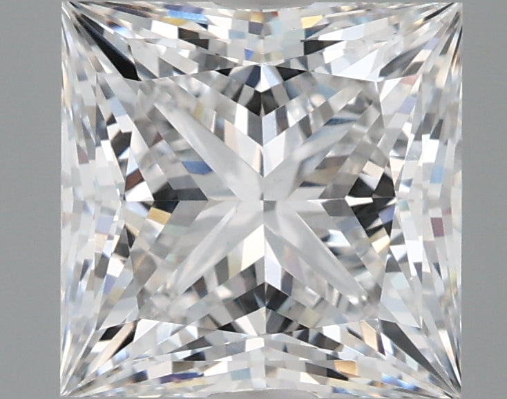 4.06 Carat Princess Shaped, Very Good Cut, E Color, VVS2 Clarity, IGI Certified Lab Grown Diamond