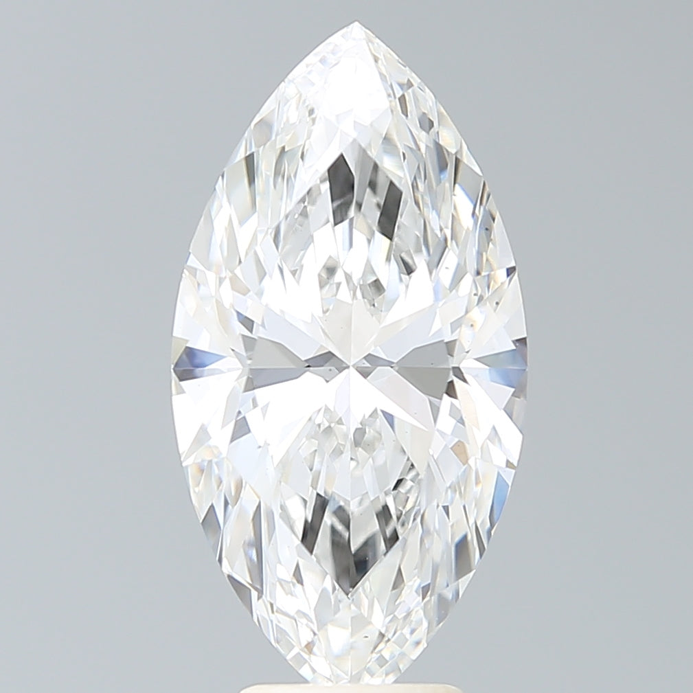 5.38 Carat Marquise Shaped, Ideal Cut, F Color, VS1 Clarity, IGI Certified Lab Grown Diamond