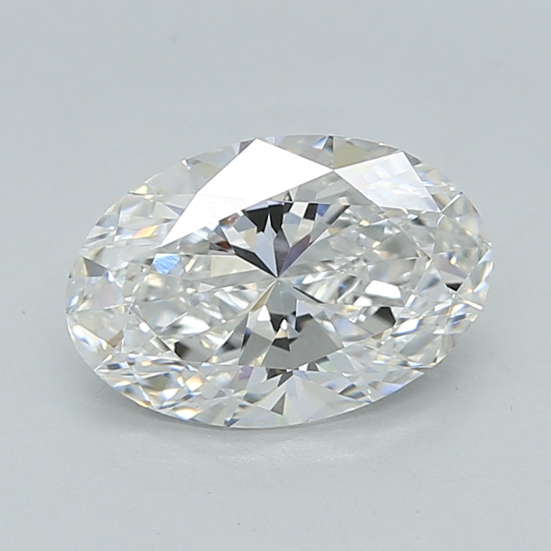 1.53 Carat Oval Shaped, Excellent Cut, D Color, VVS2 Clarity, IGI Certified Lab Grown Diamond