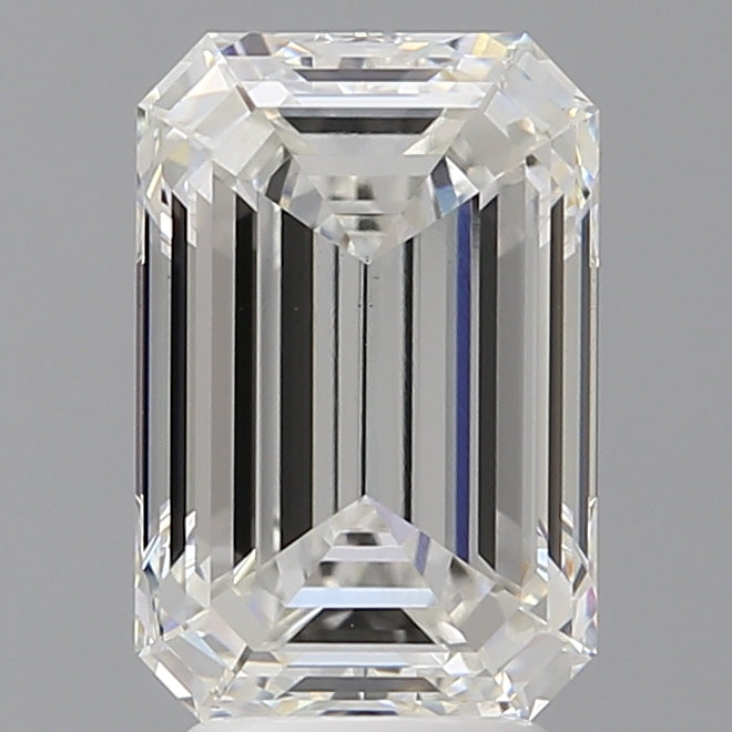 4.10 Carat Emerald Shaped, Ideal Cut, F Color, VVS2 Clarity, IGI Certified Lab Grown Diamond