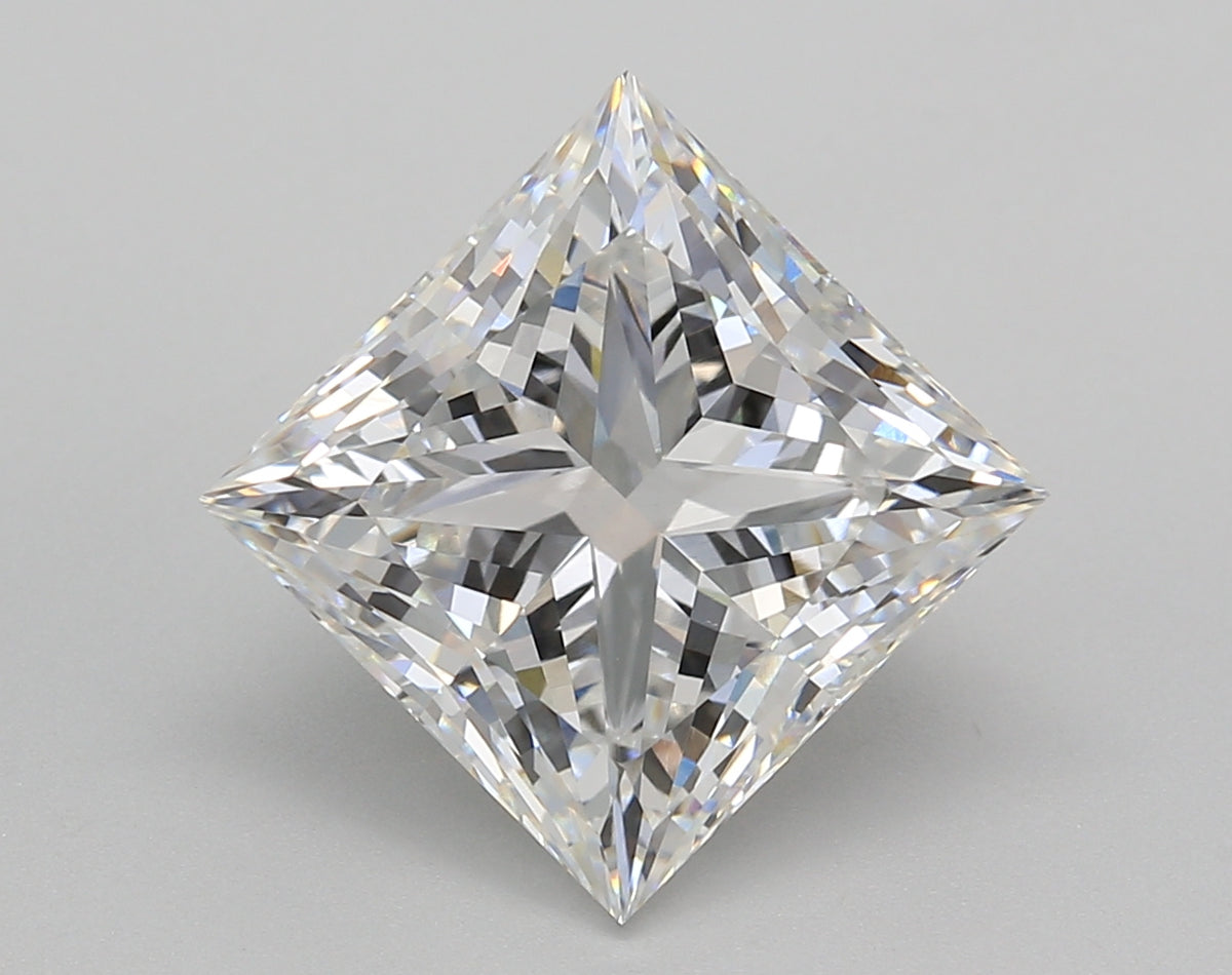 5.01 Carat Princess Shaped, Excellent Cut, E Color, VVS2 Clarity, IGI Certified Lab Grown Diamond