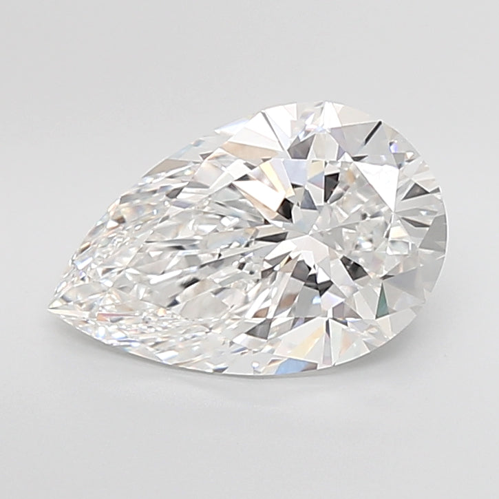 5.07 Carat Pear Shaped, Ideal Cut, E Color, VVS2 Clarity, IGI Certified Lab Grown Diamond