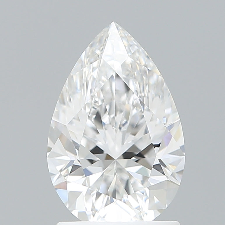 1.60 Carat Pear Shaped, Excellent Cut, D Color, VS1 Clarity, IGI Certified Lab Grown Diamond