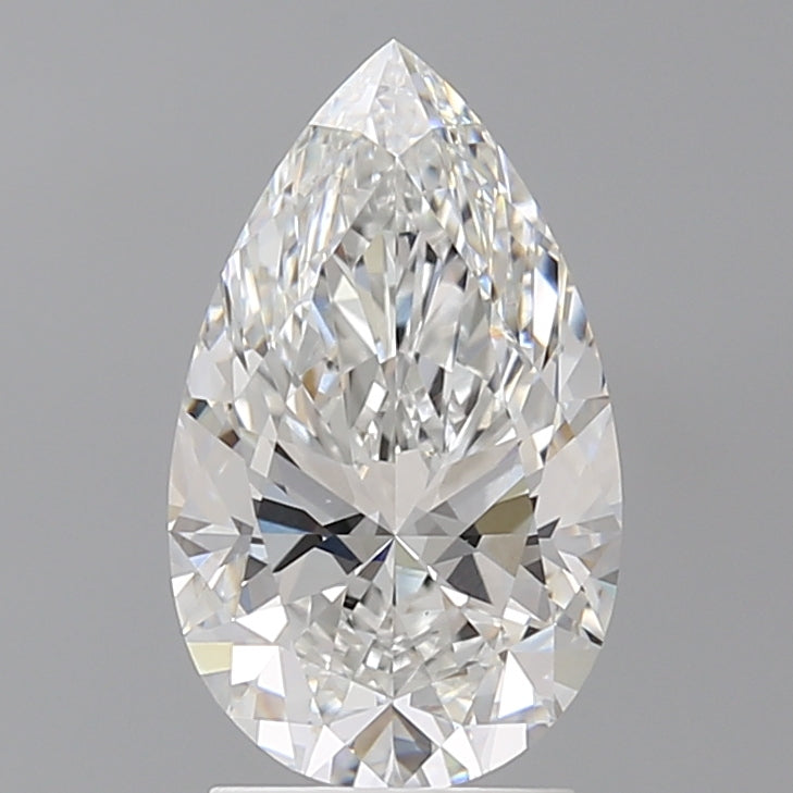 2.53 Carat Pear Shaped, Ideal Cut, E Color, VVS2 Clarity, IGI Certified Lab Grown Diamond