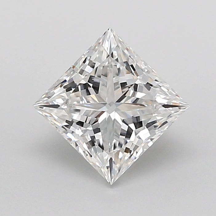 2.05 Carat Princess Shaped, Ideal Cut, D Color, VVS2 Clarity, IGI Certified Lab Grown Diamond