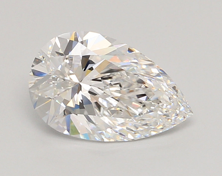 2.06 Carat Pear Shaped, Ideal Cut, E Color, VVS1 Clarity, IGI Certified Lab Grown Diamond