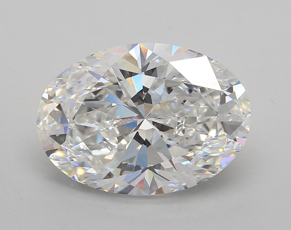 5.02 Carat Oval Shaped, Excellent Cut, D Color, VVS2 Clarity, IGI Certified Lab Grown Diamond