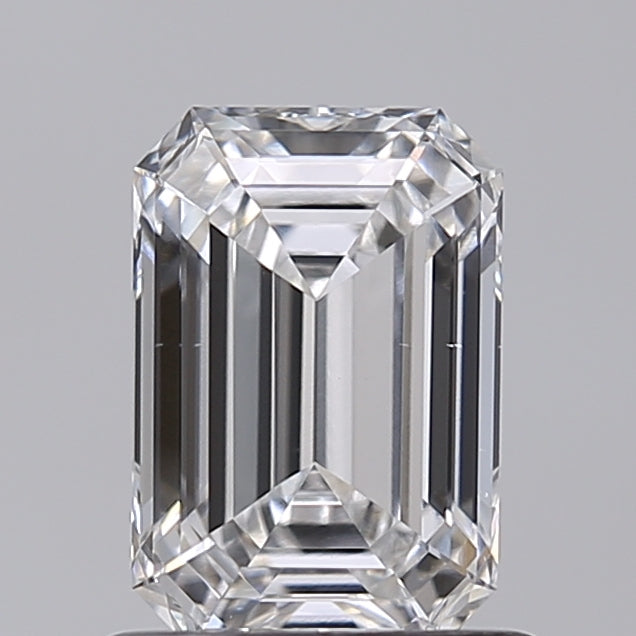 0.92 Carat Emerald Shaped, Ideal Cut, D Color, VS1 Clarity, IGI Certified Lab Grown Diamond