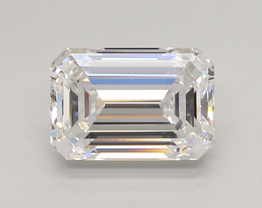 2.53 Carat Emerald Shaped, Ideal Cut, D Color, VVS2 Clarity, IGI Certified Lab Grown Diamond