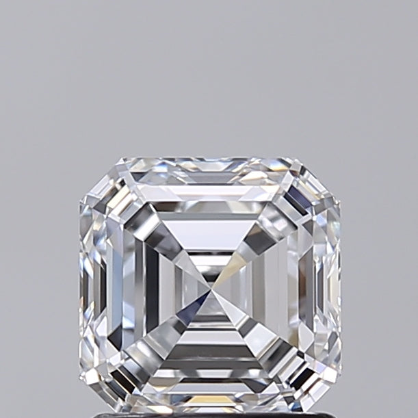 1.50 Carat Asscher Shaped, Excellent Cut, D Color, VVS2 Clarity, IGI Certified Lab Grown Diamond