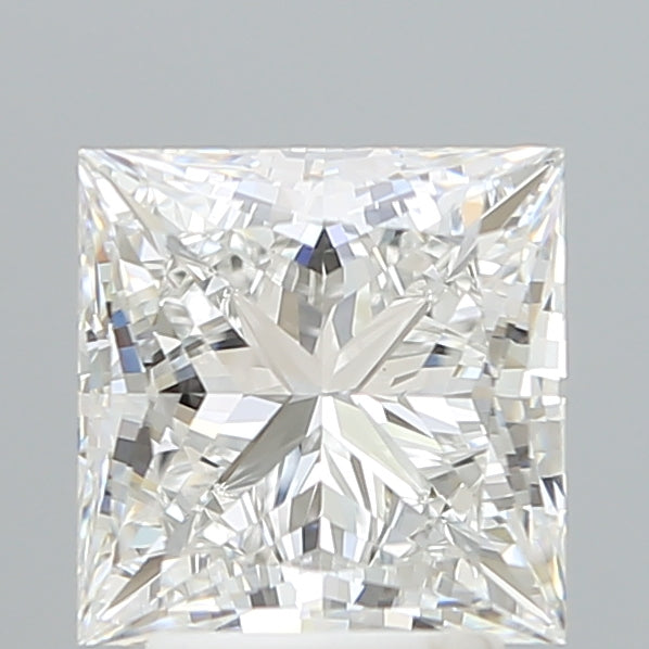 3.20 Carat Princess Shaped, Ideal Cut, E Color, VVS2 Clarity, IGI Certified Lab Grown Diamond
