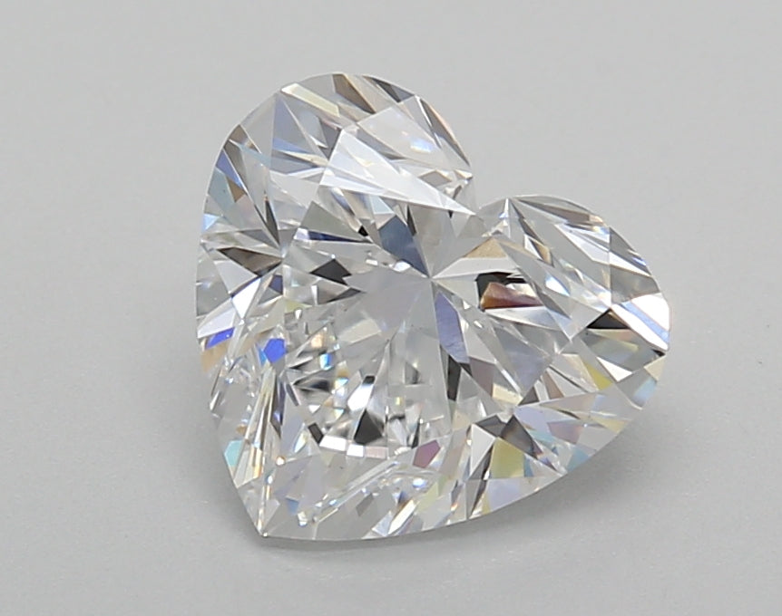 2.02 Carat Heart Shaped, Very Good Cut, D Color, VVS2 Clarity, IGI Certified Lab Grown Diamond