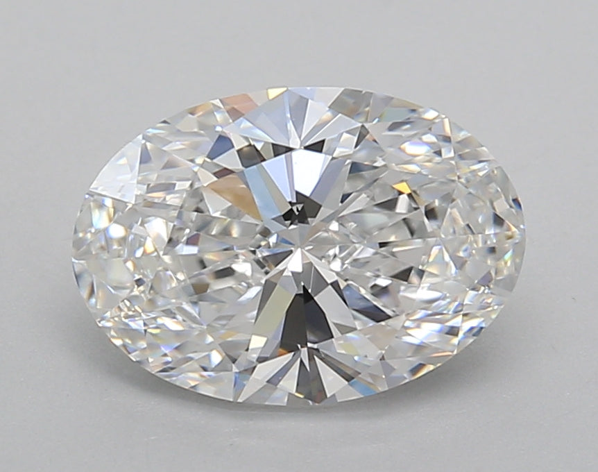 2.01 Carat Oval Shaped, Excellent Cut, D Color, VVS1 Clarity, IGI Certified Lab Grown Diamond