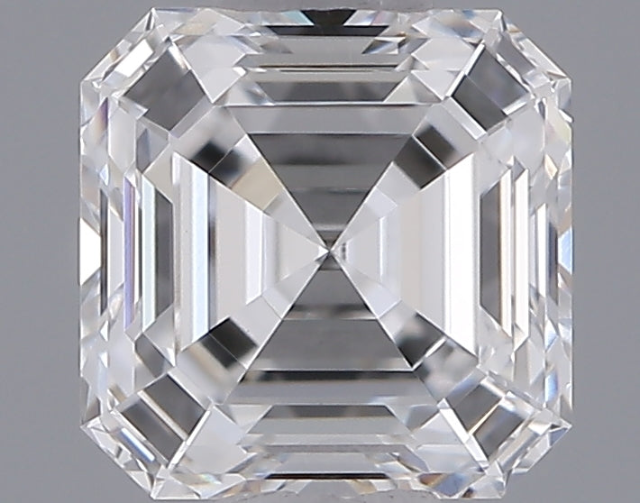 1.03 Carat Asscher Shaped, Ideal Cut, D Color, VVS2 Clarity, IGI Certified Lab Grown Diamond